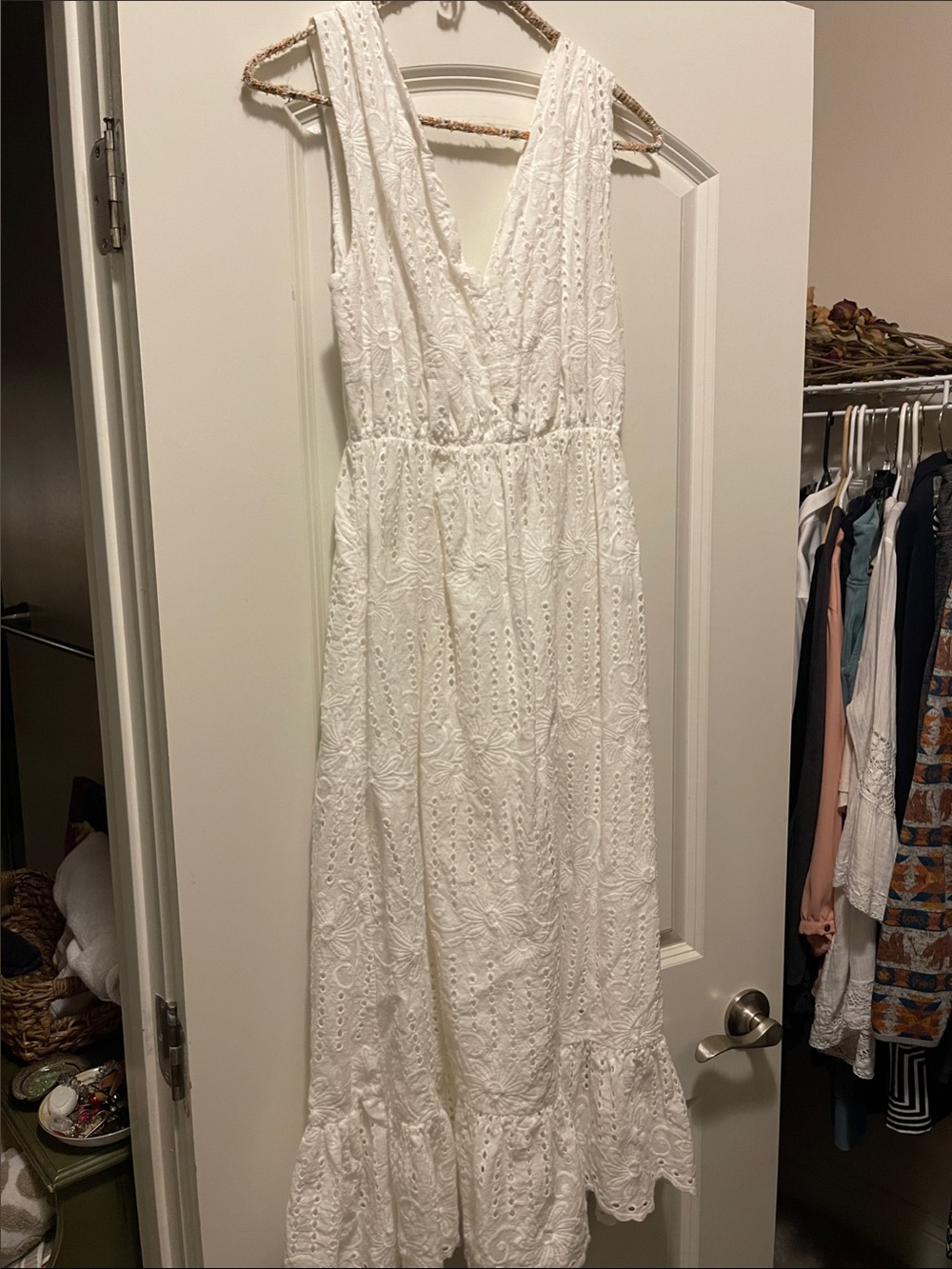 Lungo L’arno White Eyelet Summer Dress - Classic Women's Dress